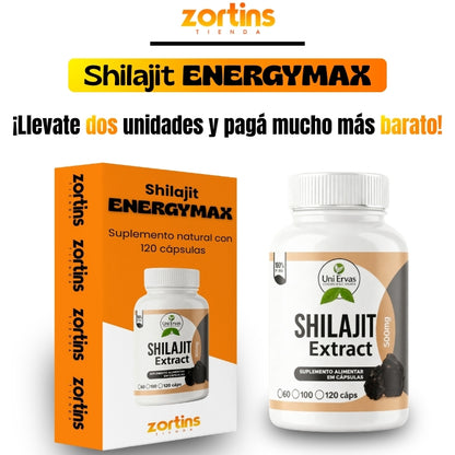 Shilajit ENERGYMAX 120 cápsulas – Llevate dos unidades y pagá mucho más barato! 🎁(BLACK FRIDAY SOLO PARA LOS PRIMEROS 50 COMPRADORES)🔥